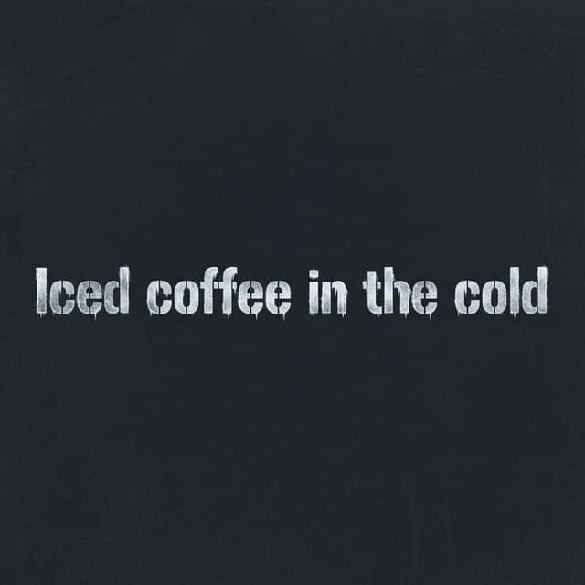 Iced coffee in the cold